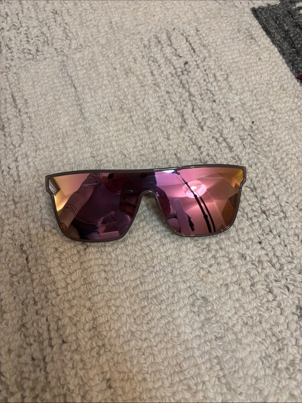 Women's Pink Shield Sunglasses